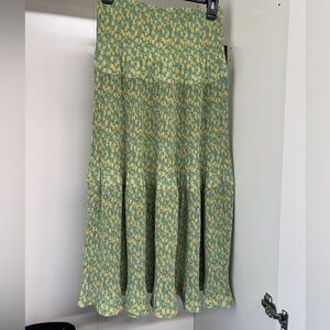 Floral Green Skirt